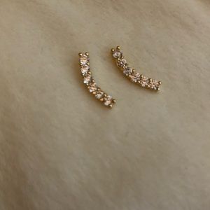 Gold Crawler Earrings